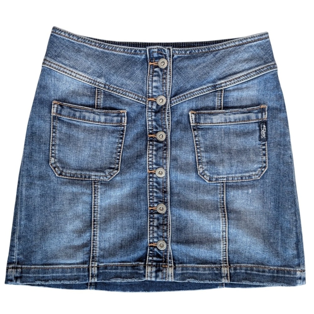 Silver Jeans Sz. 4 Francy Mini Blue Jean Skirt Denim Spring Summer